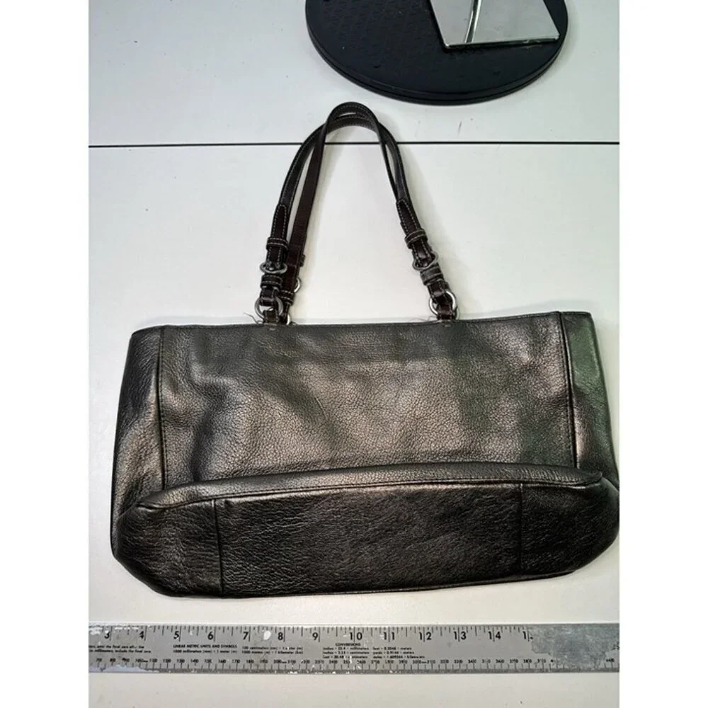Coach Chelsea Metallic Graphite Tote F10903